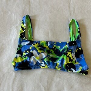 Floral Print Bikini Top